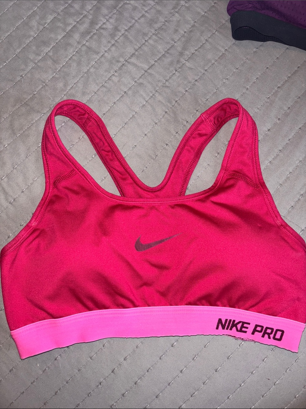 Nike Women's Dual-Pink Pro Sports Bra